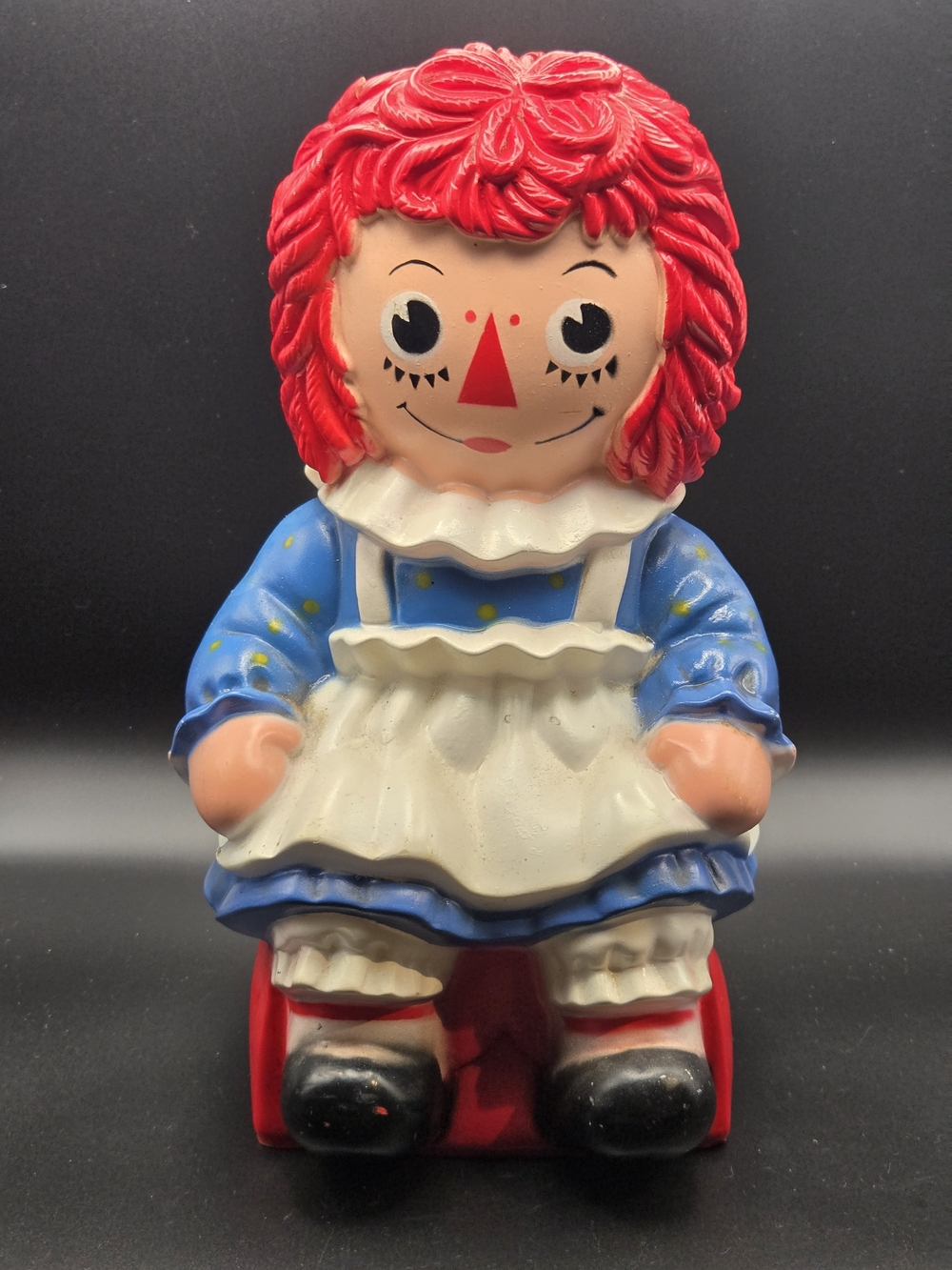 Vintage RAGGEDY ANN Plastic Bank BOBBS MERRILL MY TOY CO. 1972